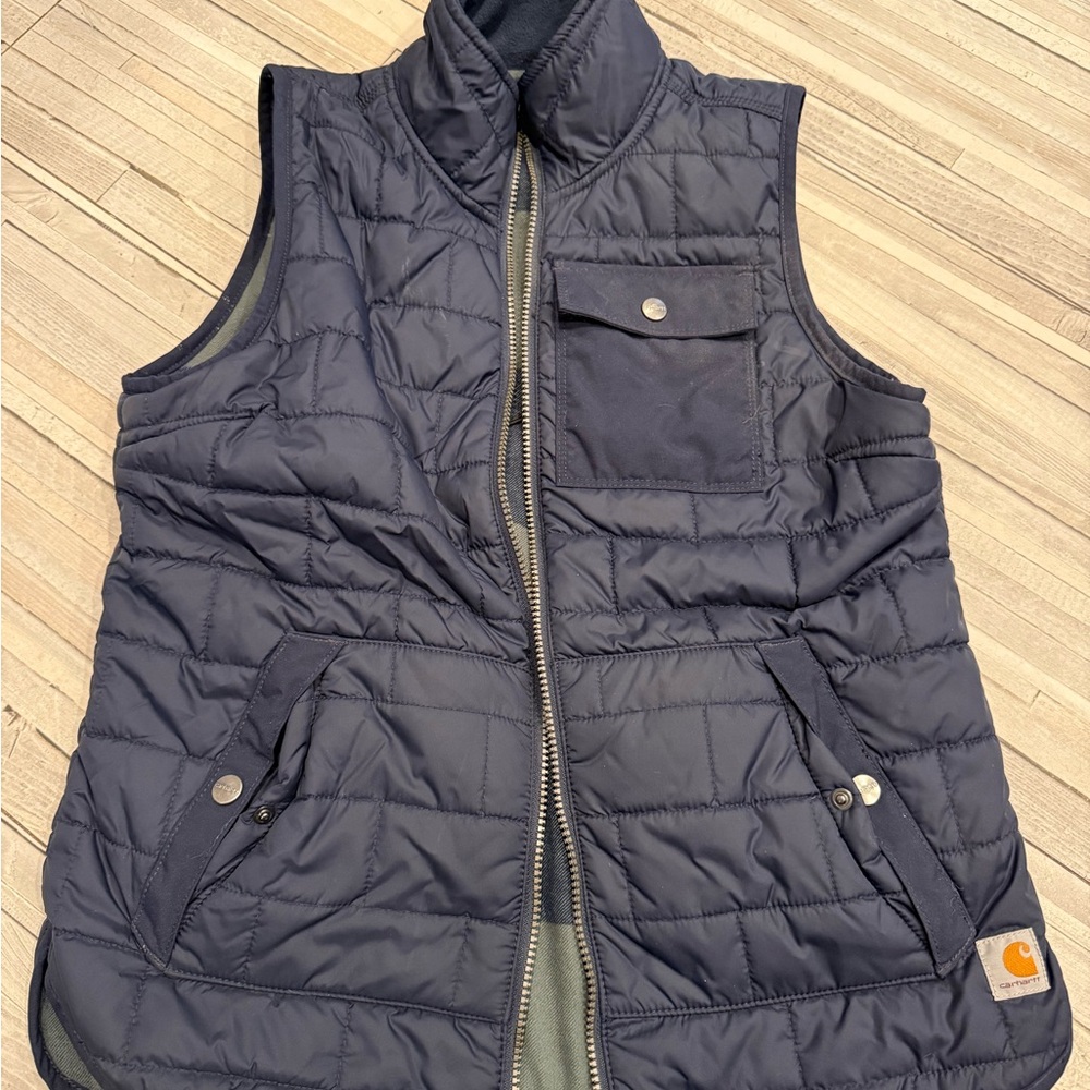 Carhartt Navy Quilted Vest